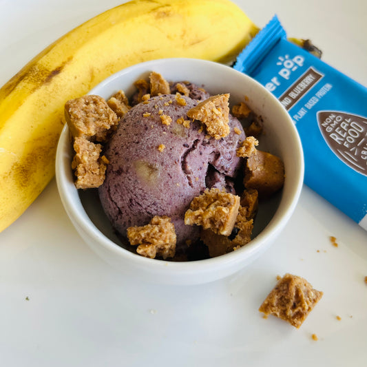 Creamy Banana Blueberry Nice Cream (Gluten Free)