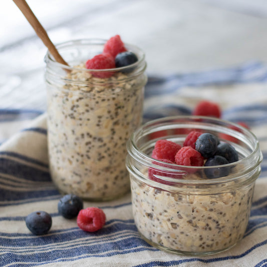 Vanilla Protein Overnight Oats (Dairy Free, Gluten Free)