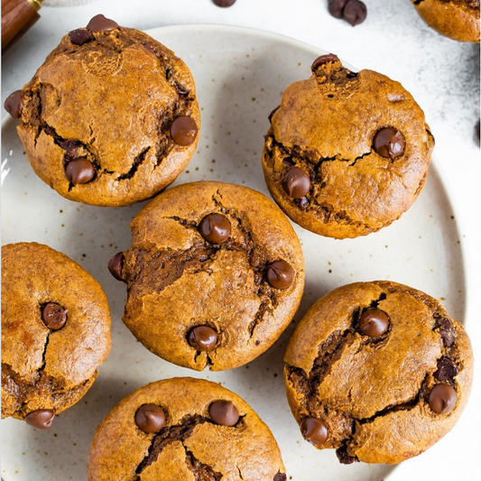 Pumpkin Peanut Butter Muffins! (Flourless, Grain Free, Gluten Free)