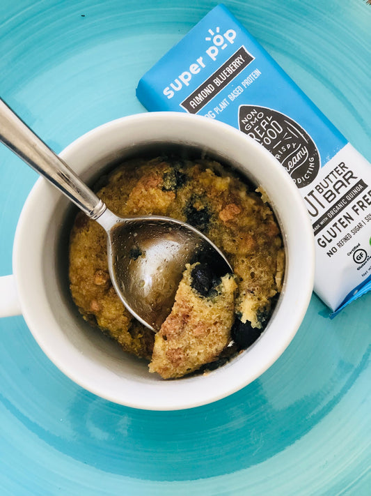 Almond Blueberry Mug Cake (Gluten Free, Single Serving)