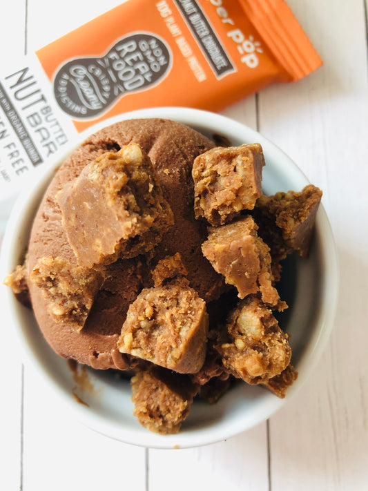 PEANUT BUTTER & CHOCOLATE NICE CREAM (Gluten, Dairy Free)