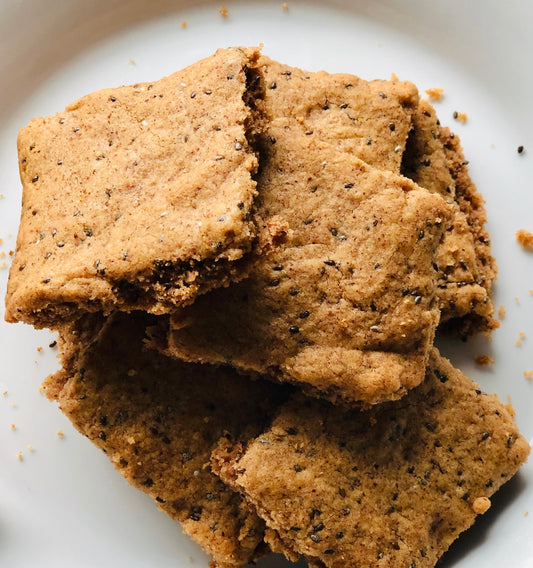 Nut Butter Chia Crackers (gluten free, paleo)