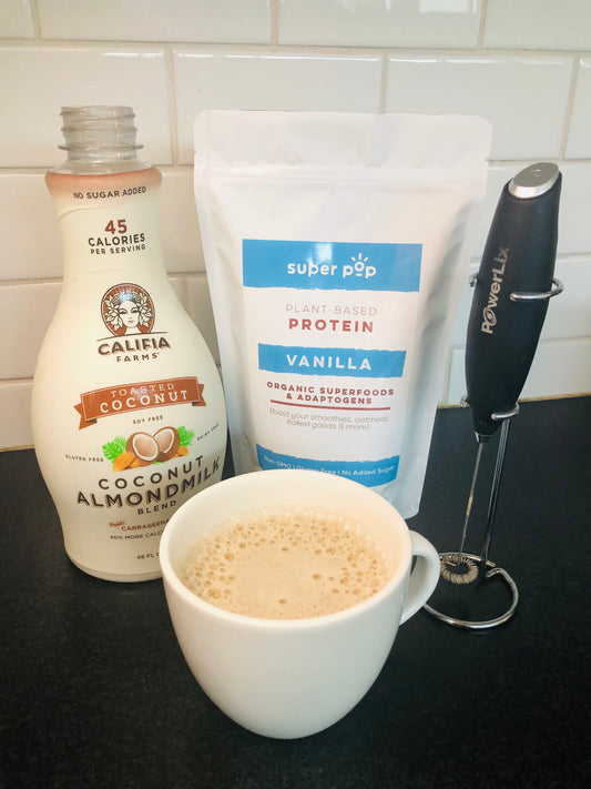 Almond Protein Latte (Dairy Free, Vegan)