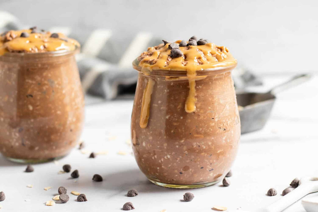 Peanut Butter Cup Protein Overnight Oats